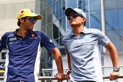 Felipe Nasr, Sauber F1 Team with Rio Haryanto, Manor Racing on the drivers parade