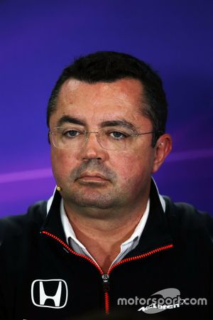 Eric Boullier, McLaren Racing Director in the FIA Press Conference