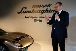 CEO Stefano Domenicali at the Lamborghini Museum unveiling in Sant'Agata Bolognese