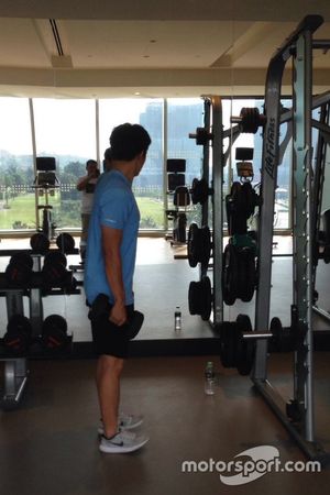 Rio Haryanto, latihan fisik, Sepang, Malaysia