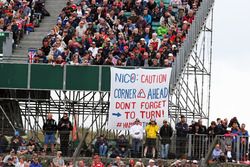 A banner for Nico Rosberg, Mercedes AMG F1