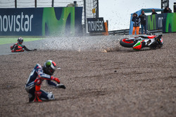 La caduta di Stefan Bradl, Aprilia Racing Team Gresini Jorge Lorenzo, Yamaha Factory Racing