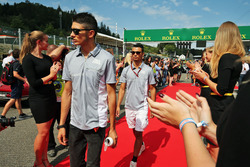 Pascal Wehrlein, Manor Racing and team mate Esteban Ocon, Manor Racing on the drivers parade