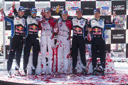 Podio: i vincitori Kris Meeke, Paul Nagle, Citroën DS3 WRC, Citroën World Rally Team, al secondo pos