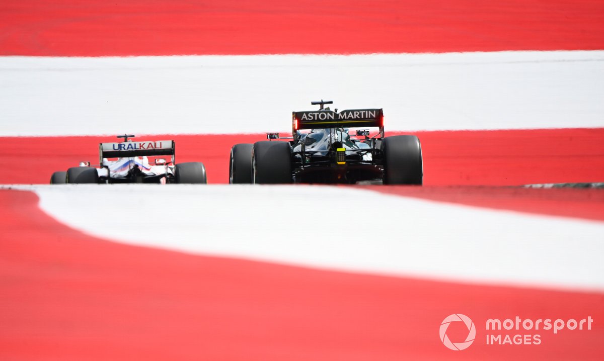 Nikita Mazepin, Haas VF-21, Lance Stroll, Aston Martin AMR21
