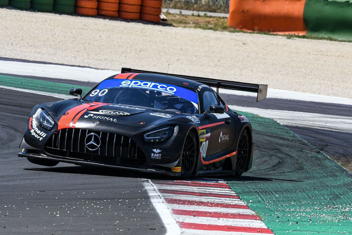 #90 AKM-Antonelli Motorsport, Mercedes-AMG GT3 Evo: Luca Segù, Bar Baruch
