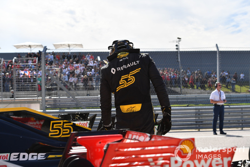 Carlos Sainz Jr., Renault Sport F1 Team R.S. 18 en parc ferme