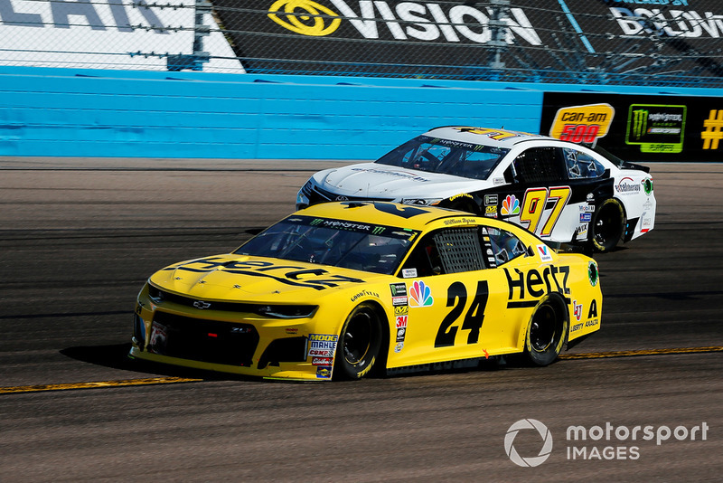 William Byron, Hendrick Motorsports, Chevrolet Camaro Hertz and Tanner Berryhill, Obaika Racing, Toyota Camry