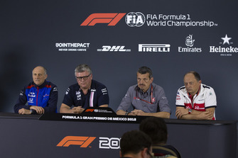 Franz Tost, Scuderia Toro Rosso, Otmar Szafnauer, Racing Point Force India, Guenther Steiner, Haas F1 Team en Frederic Vasseur, Sauber