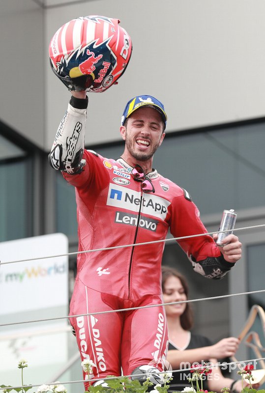 Podio: il vincitore della gara Andrea Dovizioso, Ducati Team