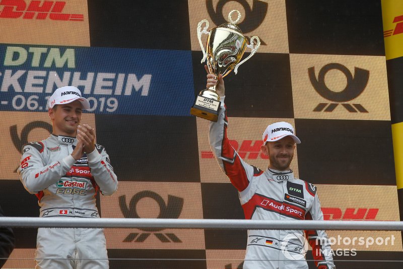 Podio: il terzo classificato René Rast, Audi Sport Team Rosberg