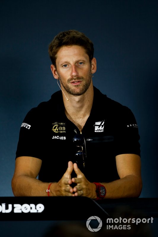 Romain Grosjean, Haas F1, en conférence de presse