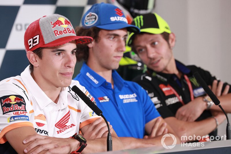 Marc Marquez, Repsol Honda Team, Alex Rins, Team Suzuki MotoGP, Valentino Rossi, Yamaha Factory Racing