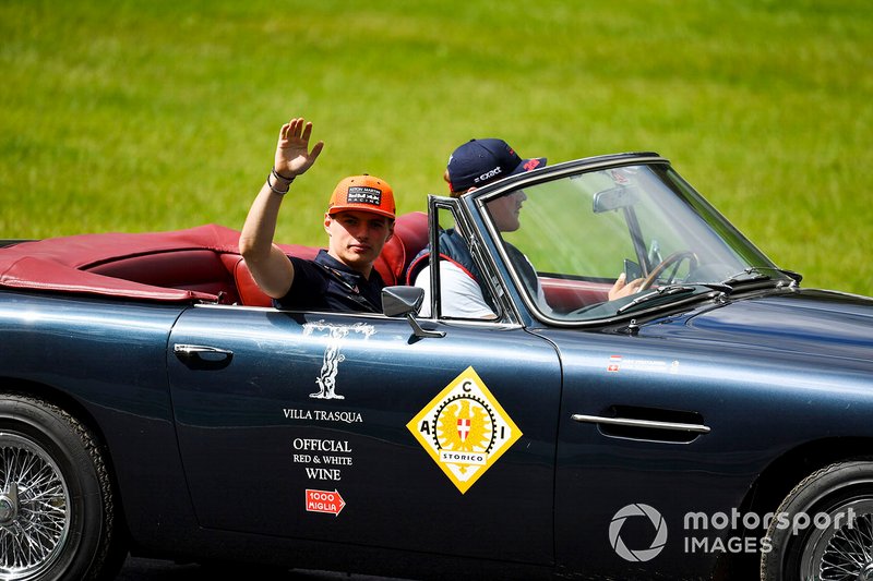 Max Verstappen, Red Bull Racing, en el desfile de pilotos