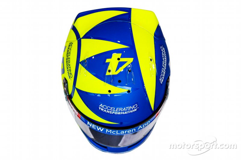 El casco de Lando Norris, McLaren, para el GP de Italia