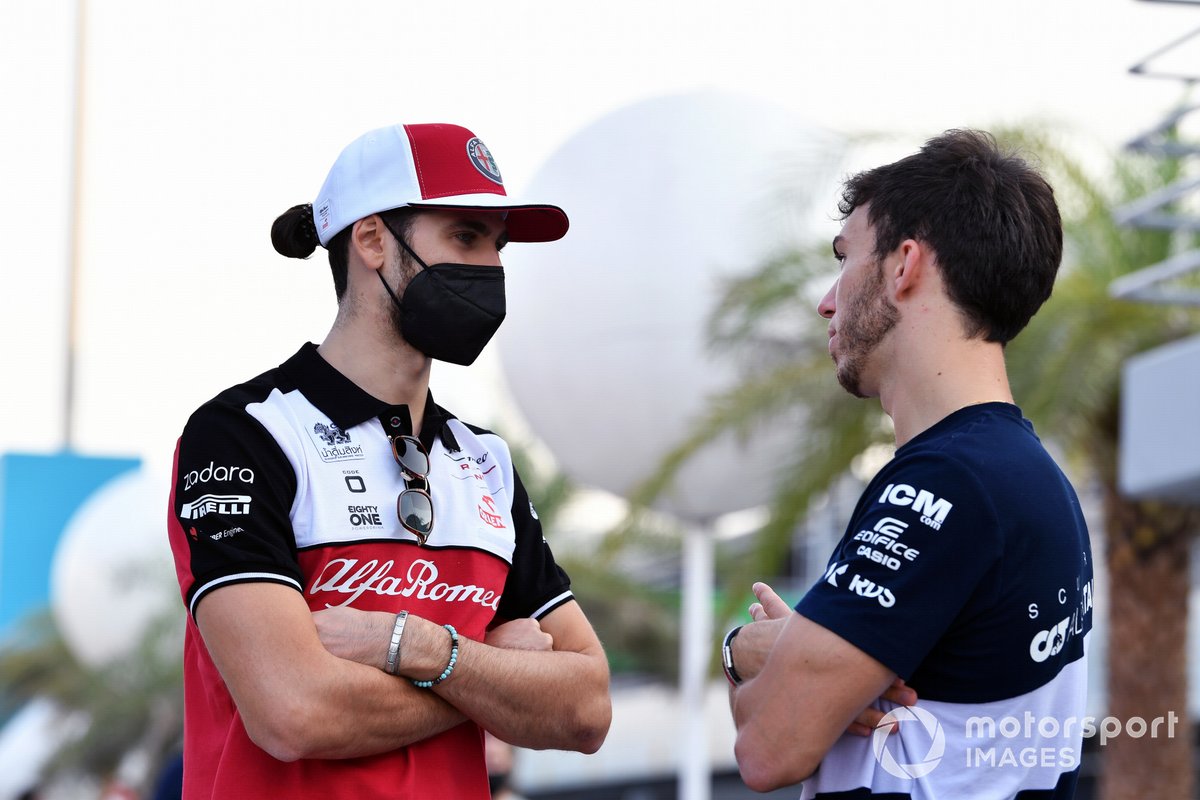 Antonio Giovinazzi, Alfa Romeo Racing y Pierre Gasly, AlphaTauri