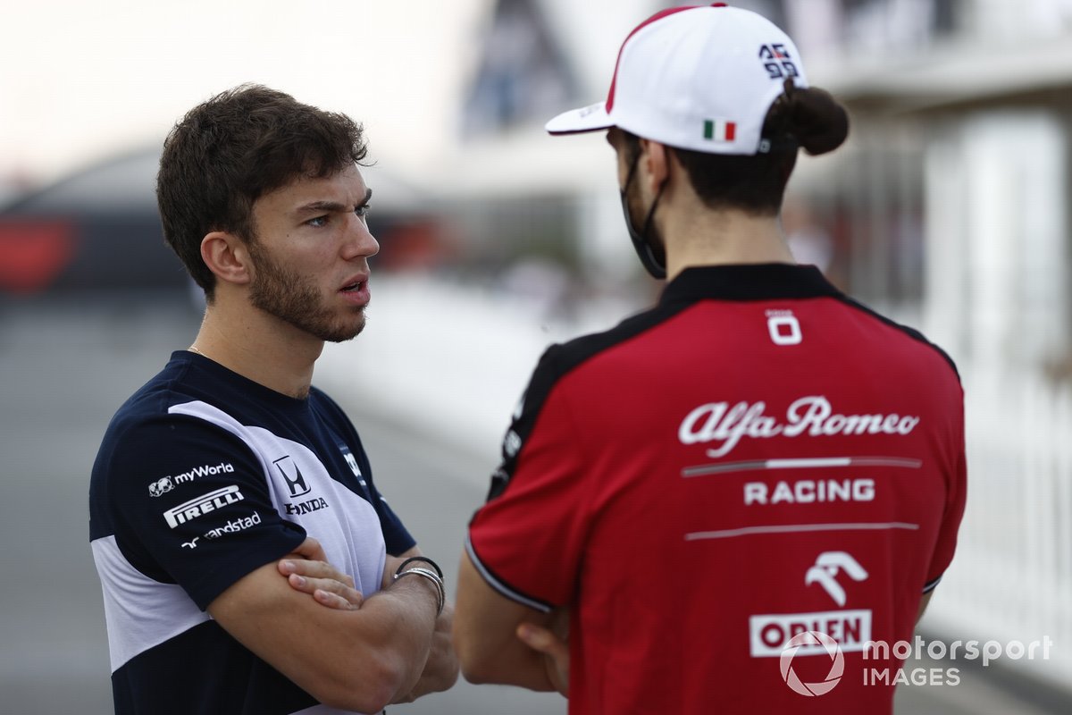 Pierre Gasly, AlphaTauri, Antonio Giovinazzi, Alfa Romeo Racing