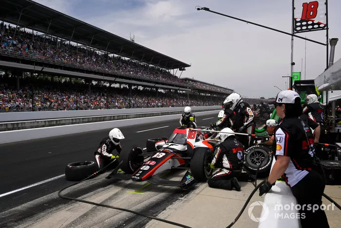 David Malukas, Dale Coyne Racing con HMD Honda, parada en boxes