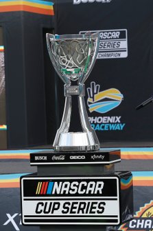 Chase Elliott, Hendrick Motorsports, Chevrolet Camaro NAPA Auto Parts, celebrates after winning the Nascar 2020 Cup Championship.