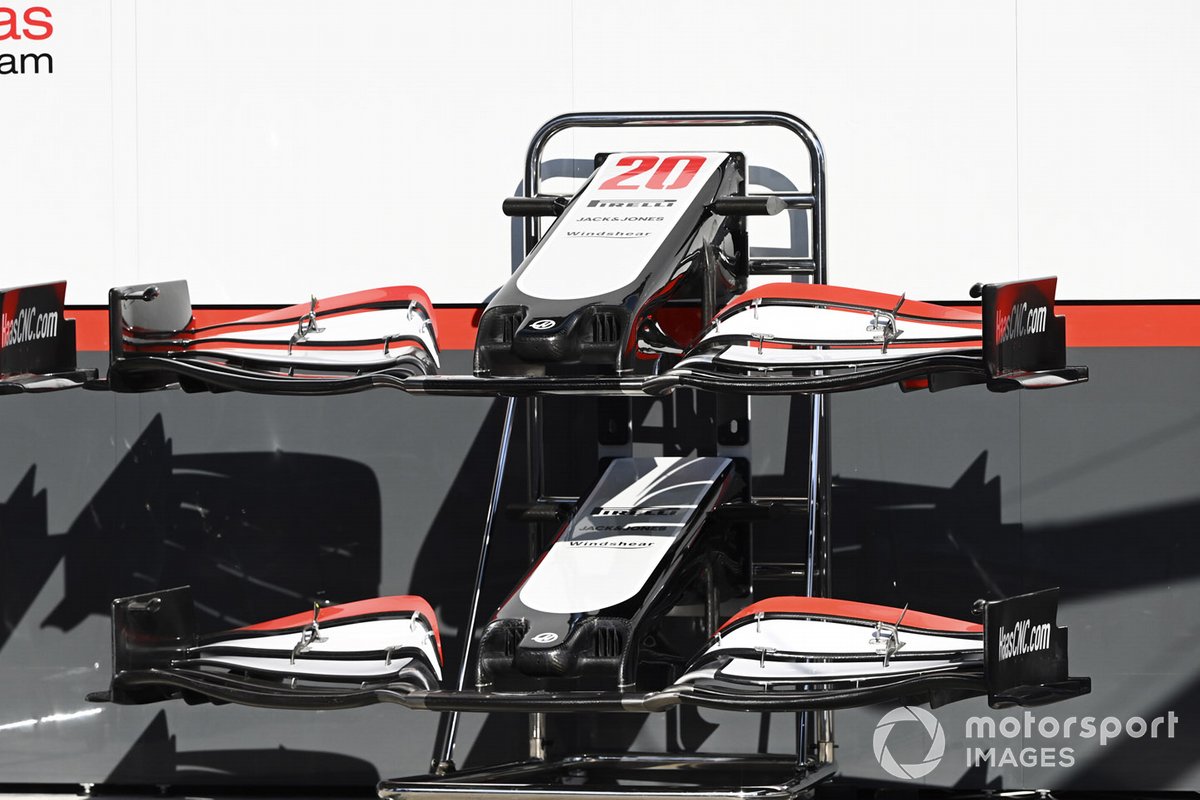 El alerón delantero del Haas VF-20
