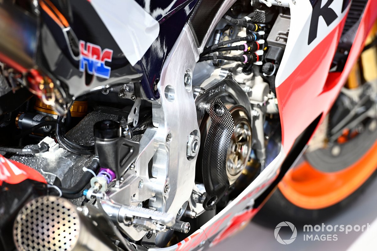 Detalle de la moto de Repsol Honda Team