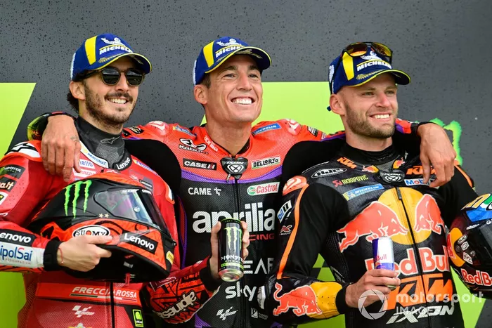 Francesco Bagnaia, Ducati Team, Aleix Espargaró, Aprilia Racing Team, Brad Binder, Red Bull KTM Factory Racing