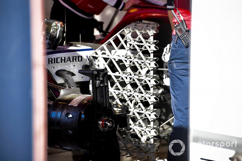 Detalle de la aerodinámico Alfa Romeo Racing C38