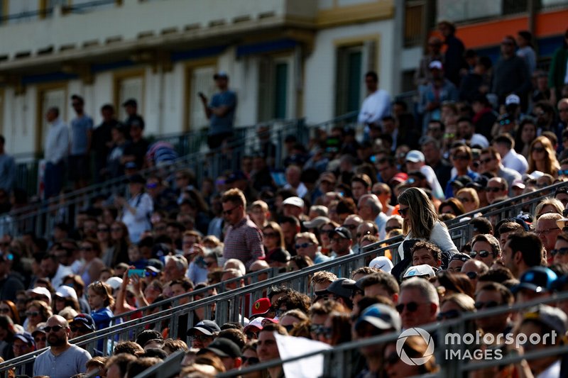 Fans in the grandstands