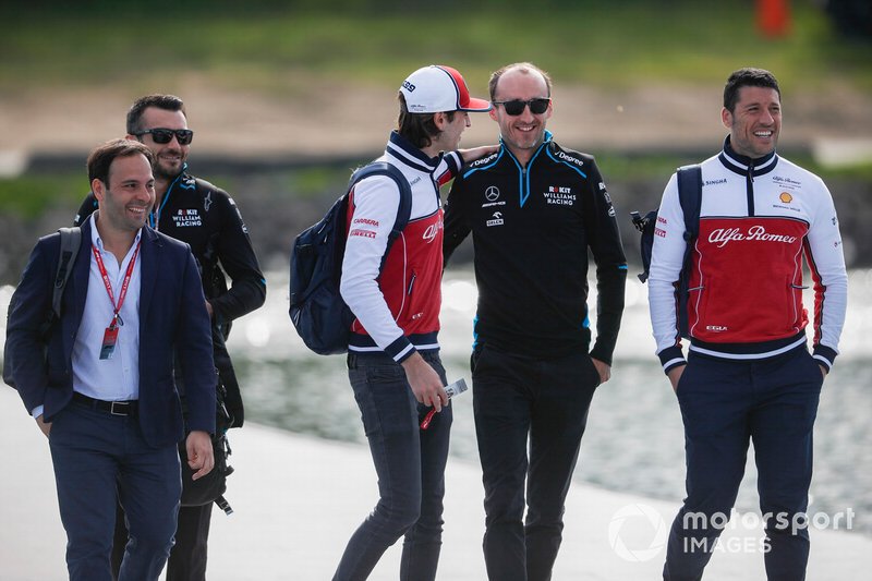 Antonio Giovinazzi, Alfa Romeo Racing and Robert Kubica, Williams Racing