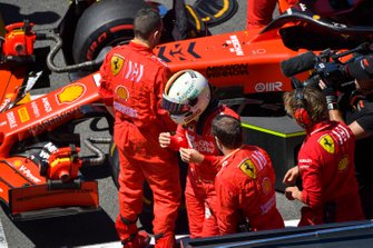 Sebastian Vettel, Ferrari, op de grid