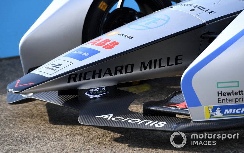 La nariz, alerón delantero de un Venturi Formula E Venturi VFE05
