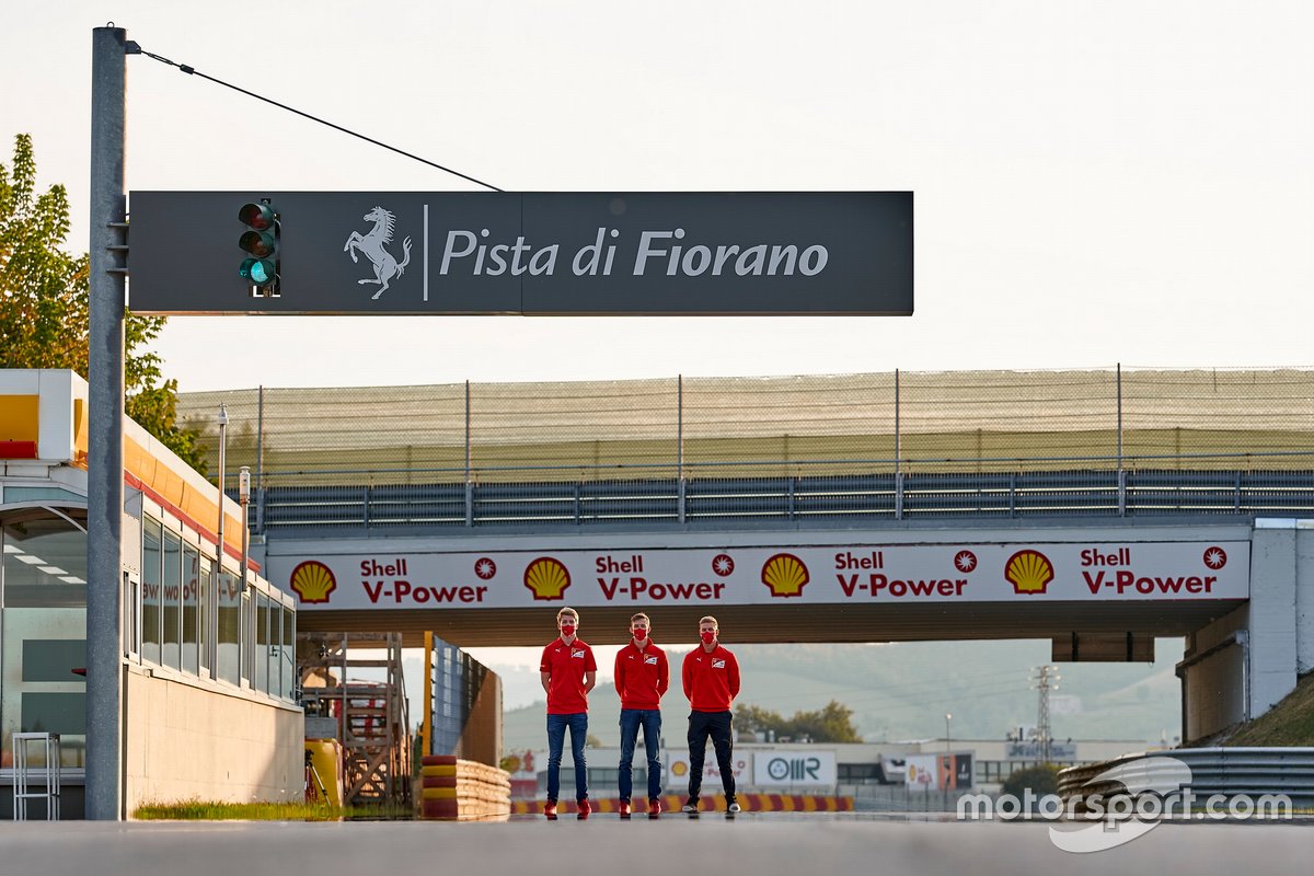 Callum Ilott, Mick Schumacher and Robert Shwartzman, Ferrari Driver Academy