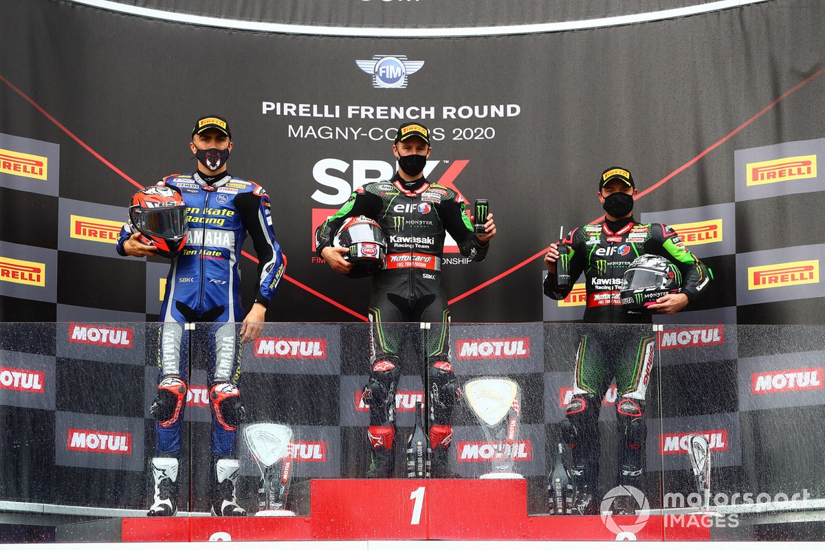 Loris Baz, Ten Kate Racing Yamaha, Jonathan Rea, Kawasaki Racing Team, Alex Lowes, Kawasaki Racing Team