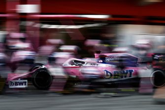 Sergio Perez, Racing Point F1 Team RP19 pit stop
