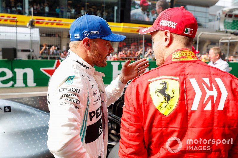 Valtteri Bottas, Mercedes AMG F1, Sebastian Vettel, Ferrari