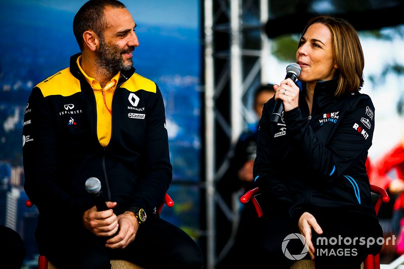 Сіріль Абітбуль, керівний директор Renault F1 Team та Клер Вільямс, заступник керівника команди Williams