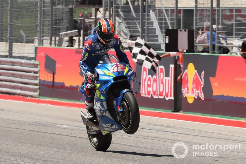 Il vincitore della gara Alex Rins, Team Suzuki MotoGP