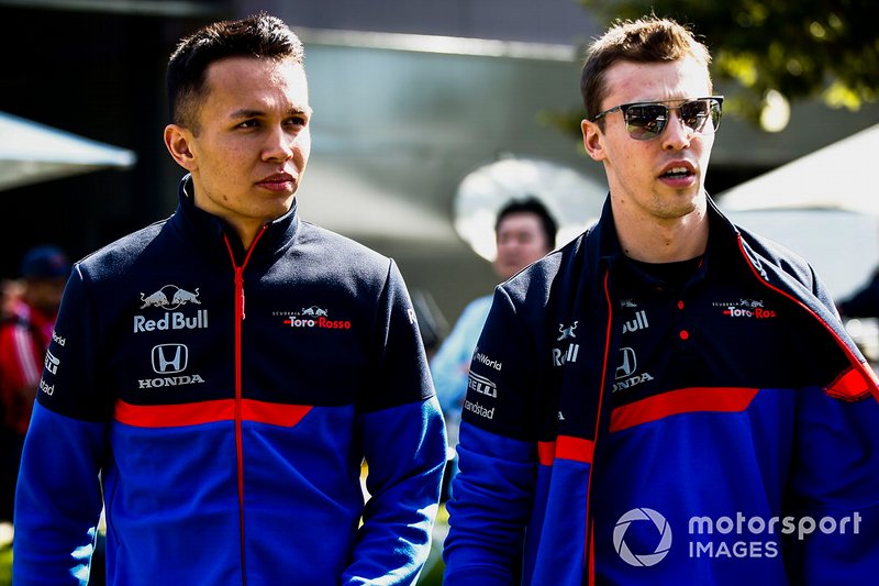 Alexander Albon, Toro Rosso ve Daniil Kvyat, Toro Rosso