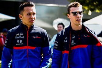 Alexander Albon, Toro Rosso and Daniil Kvyat, Toro Rosso