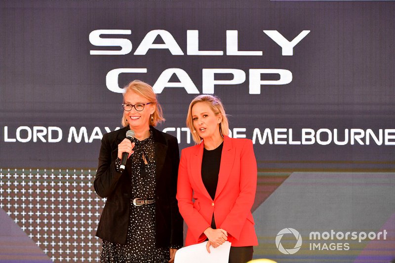 Sally Capp, Lord Mayor of the City of Melbourne, at the Federation Square event