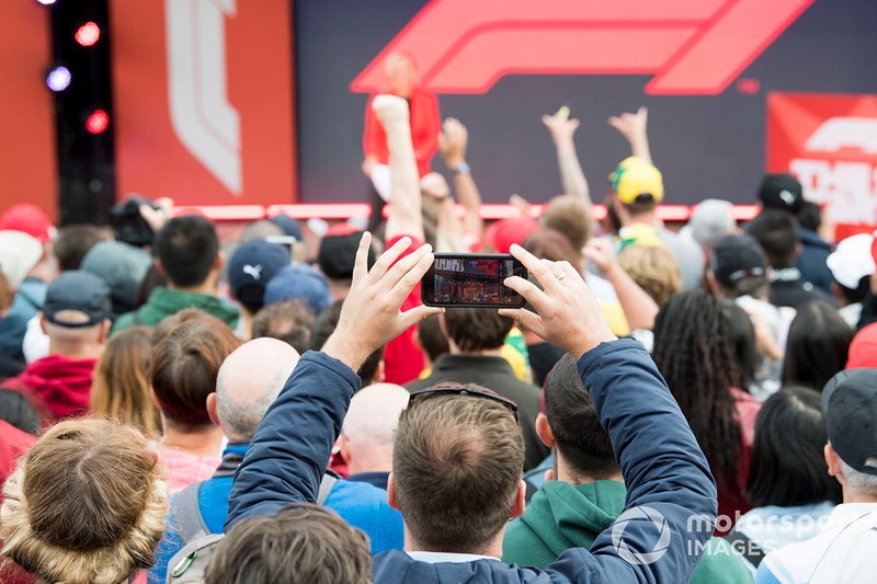 Fans at the Federation Square event