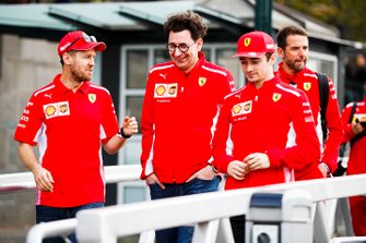 Sebastian Vettel, Ferrari, Mattia Binotto, Charles Leclerc