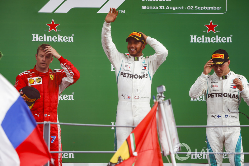 No GP da Itália de 2018, Raikkonen chegou em segundo e subiu no pódio pela centésima vez na F1.
