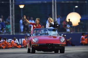 Sebastian Vettel, Ferrari, durante la drivers parade