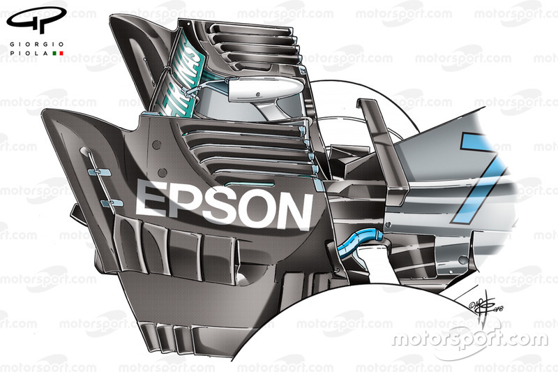 Mercedes W09 rear endplate, Singapore GP