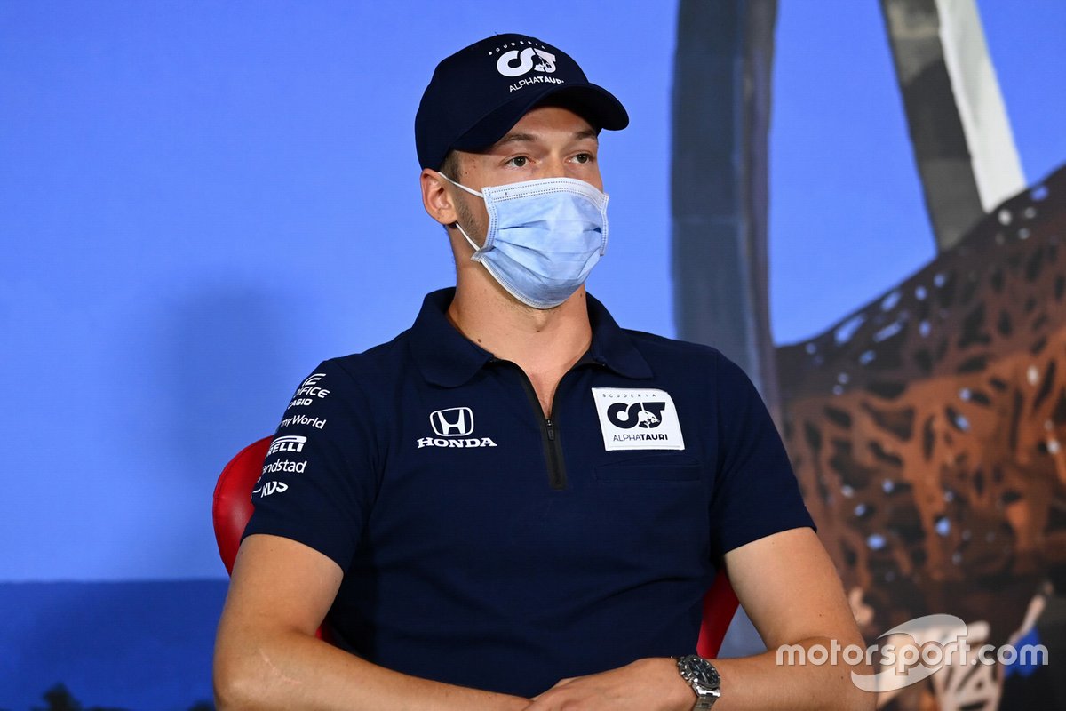 Daniil Kvyat, AlphaTauri in the press conference