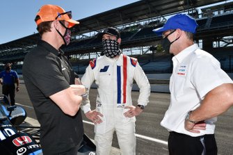 Jimmie Johnson with Scott Dixon, Chip Ganassi