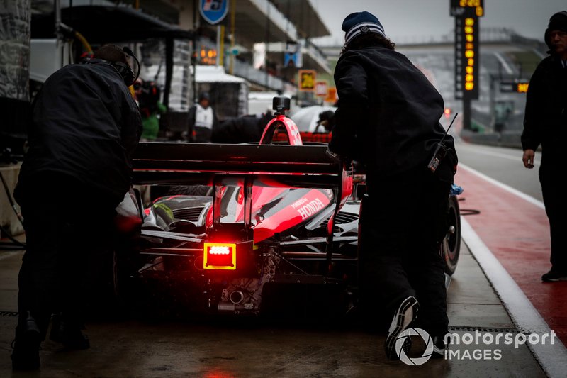 Alex Palou, Dale Coyne Racing with Team Goh Honda, burnout
