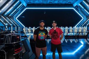 Ryan Blaney and Bubba Wallace at Star Wars Galaxy's Edge at Walt Disney World