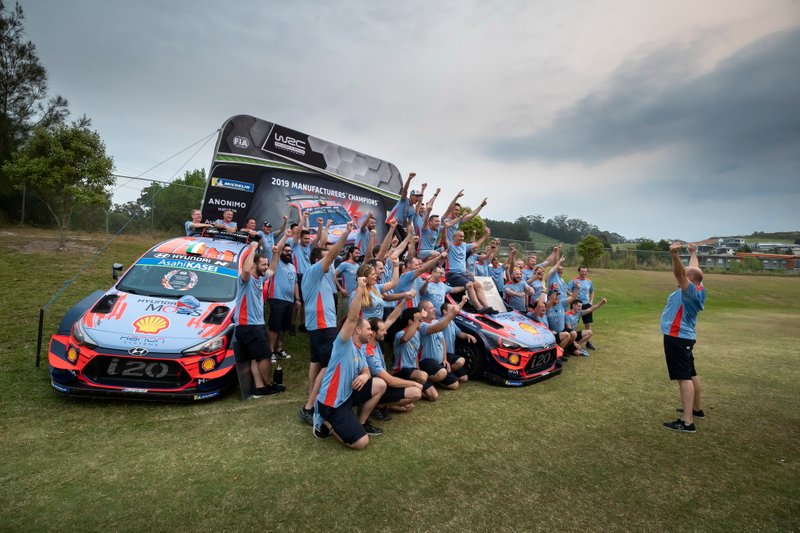 Celebración del campeonato de equipos de Hyundai Motorsport